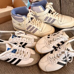 Adidas High-Tops and Classics - Cream/Lilac..and Black & White